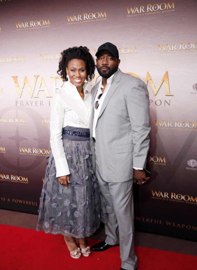Actress Priscilla Shirer (plays Elizabeth Jordan in War Room) with her husband Jerry Shirer on the red carpet premiere of War Room, on Monday, Aug. 10, 2015 at the Majestic Theater in Downtown Dallas. The War Room is a film from the Kendrick Brothers, the makers of the films Facing the Giants, Fireproof and Courageous. Two Dallasites, actresses Priscilla Shirer and Alena Pitts, play major roles in the film. Ben Torres/Special Contributor