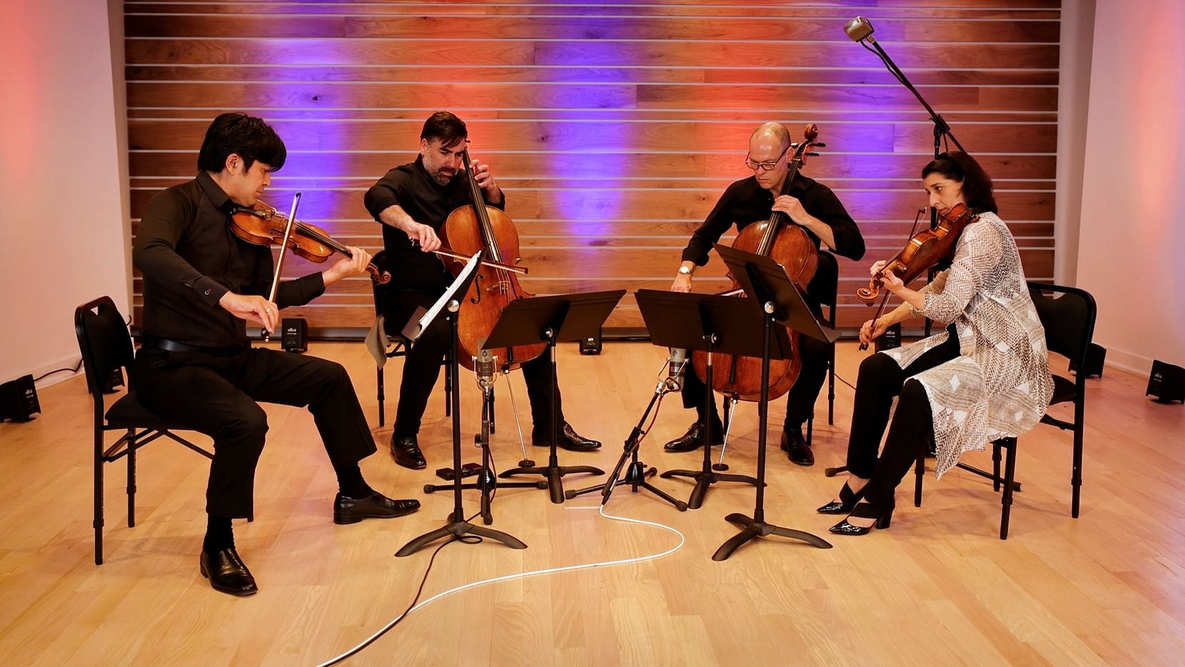 Violinist Jun Iwasaki, cellists Kenneth Olsen and Brant Taylor and violist Joan DerHovsepian...