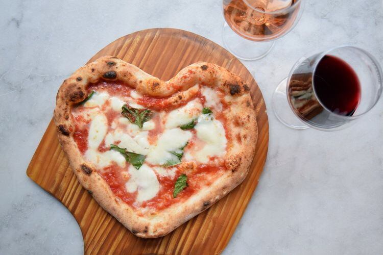 Eataly is serving heart-shaped Neapolitan pizzas for Valentine's Day.