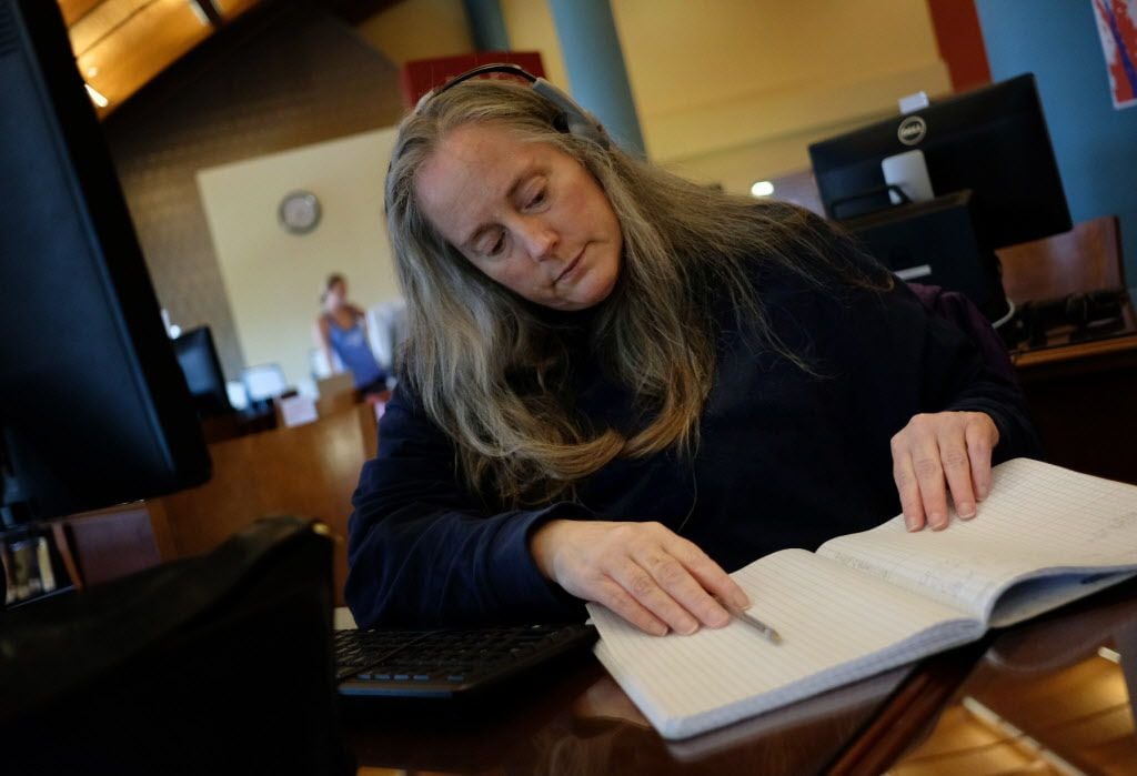 Katherine Rourke, who has been homeless since 2015, spends many of her days at the Frisco...