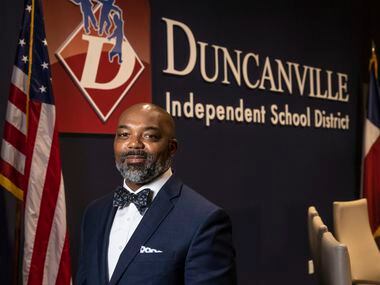 Duncanville ISD Superintendent Marc Smith poses for a portrait in the Duncanville...