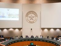 Members of the Dallas City Council listen to public comments during a briefing on Wednesday,...