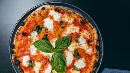 Pizzana's classic pie is the margherita, made with tomatoes and cheese from Italy. 