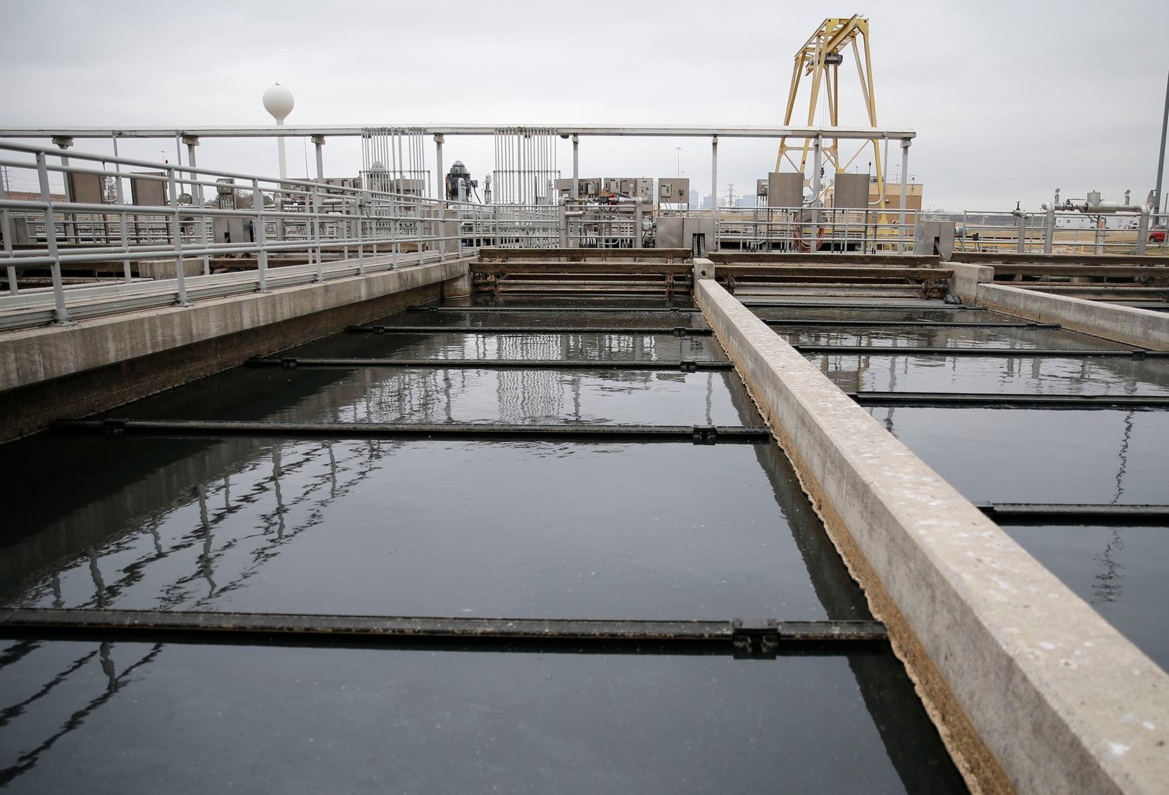 Samples are collected at the Central Wastewater Treatment Plant in east Oak Cliff to test...