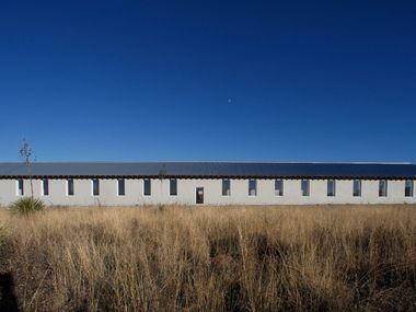 Exterior, Robert Irwin, Untitled (dawn to dusk), 2016 permanent installation, Marfa, Texas...