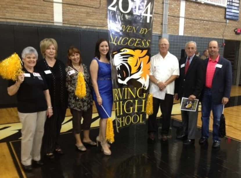 
Irving Schools Foundation supporters attend an Irving High Pep Rally celebrating the...