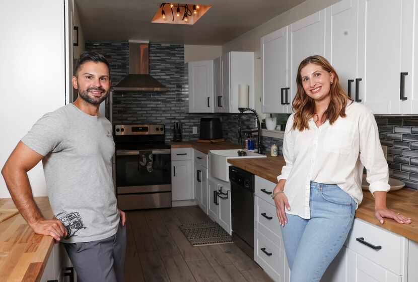 Joseph (left) and Taylor Lopez purchased their home in Anna in 2020 for less than $200,000...