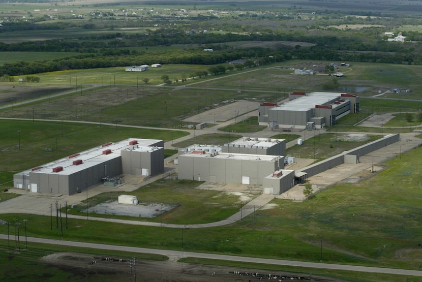 An aerial view of the Super Collider site near FM1446 outside of Waxahachie.