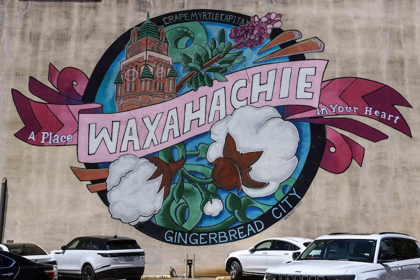 The Waxahachie mural in Waxahachie.