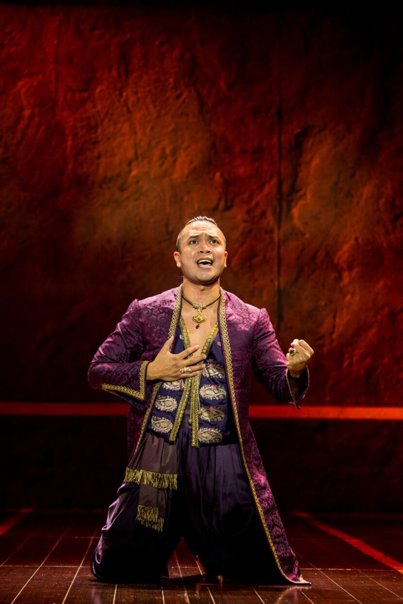 Jose Llana as the King in The King and I, presented by AT&T Performing Arts Center at...