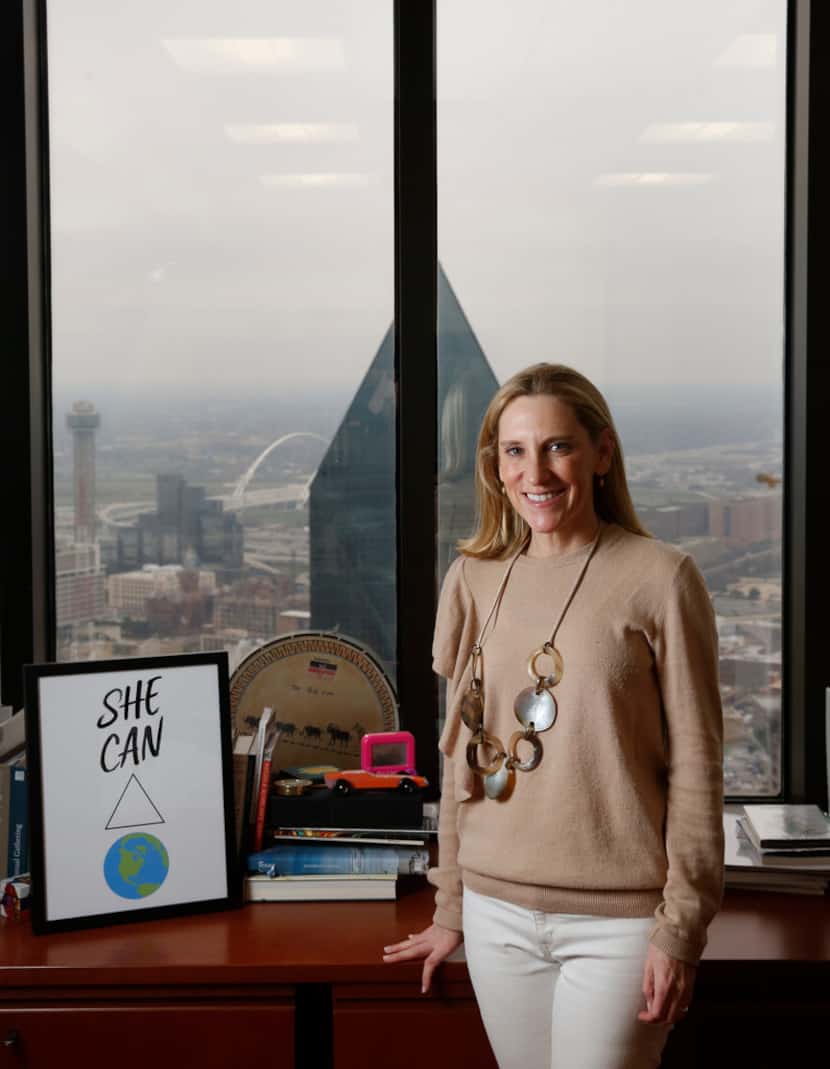Nicole Small, president of Lyda Hill Philanthropies, poses for a photograph at her office in...