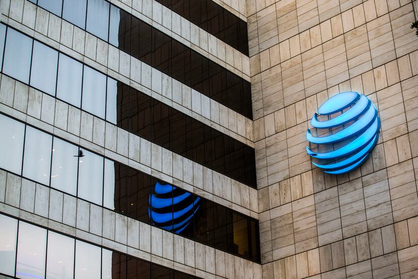 The AT&T headquarters at Whitacre Tower in Dallas on July 12, 2018. (Carly Geraci/The Dallas...