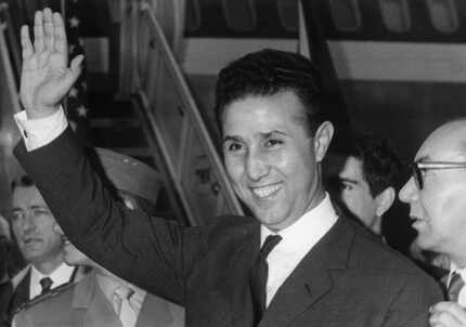 Algerian president Ahmed Ben Bella was received at the White House in 1962 by President John...