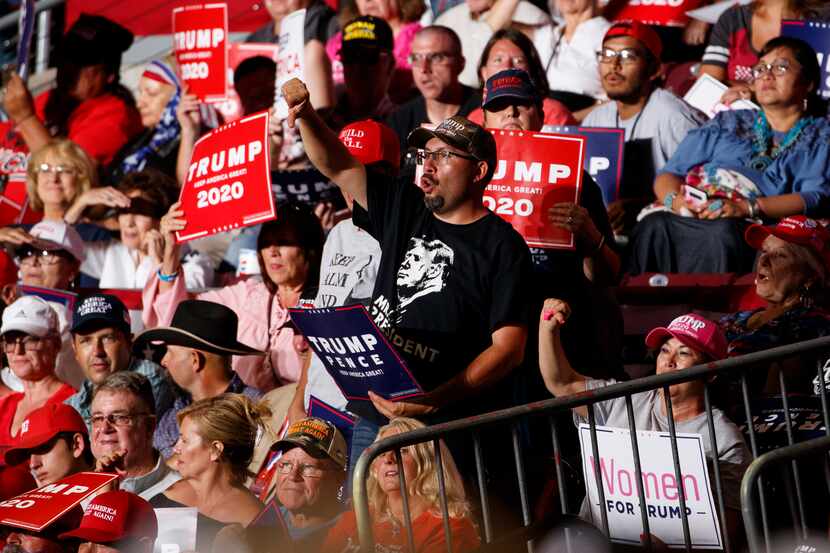 Simpatizantes de Donald Trump en un mitin político en Nuevo México, el 16 de septiembre.