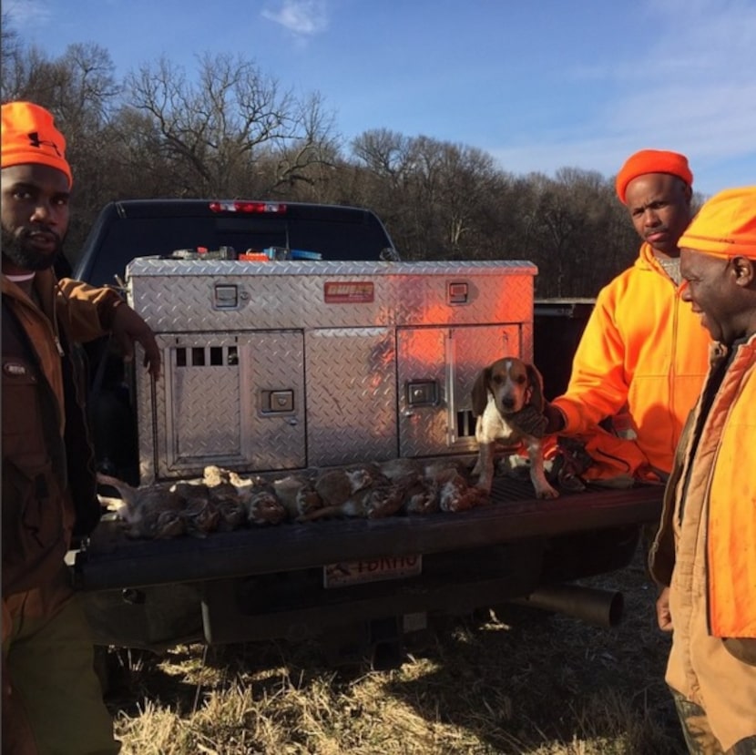 Friday mornin rabbit hunt wit pops nephew n my kuzin. Photo from McFadden's Instagram account.