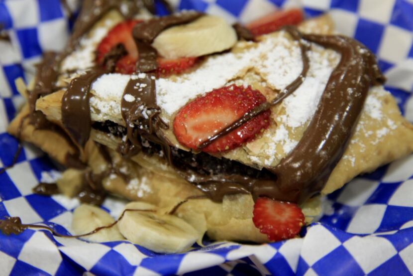 Awesome Deep Fried Nutella pictured during the Big Tex Choice Awards on September 2, 2013 at...