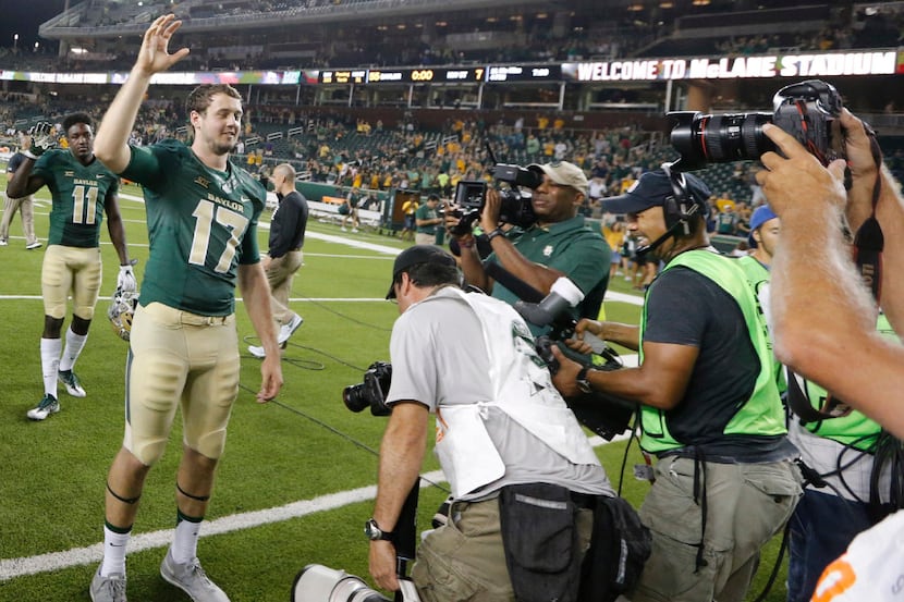 Baylor quarterback Seth Russell (17) is pictured after the Northwestern State University...