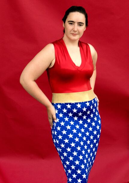 Elizabeth Nelms said Wonder Woman helped her embrace her height and become more comfortable...