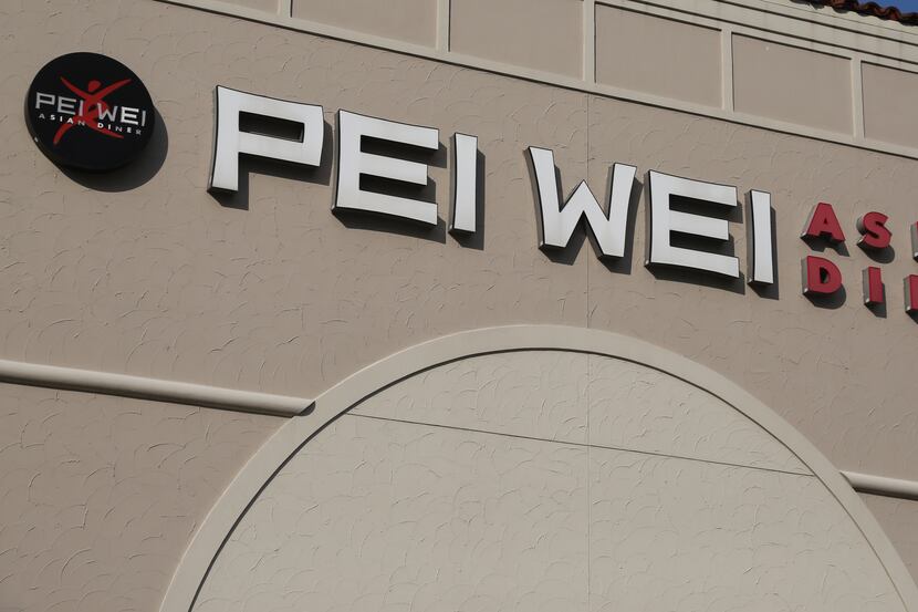 Exterior of the Pei Wei Asian Diner at Uptown Plaza on McKinney Ave in Dallas photographed...