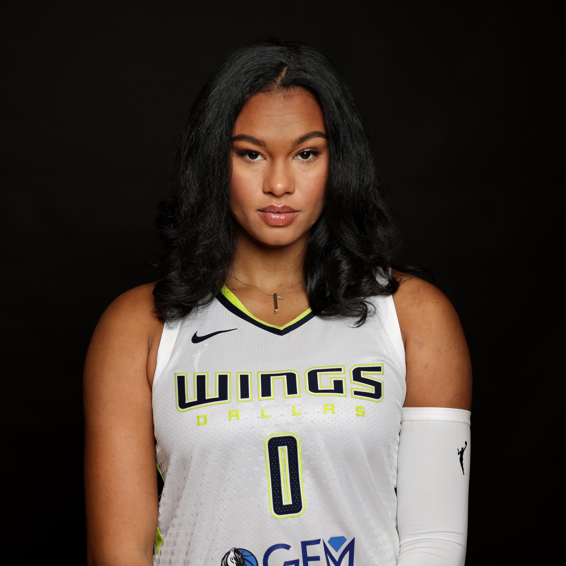 #0 Satou Sabally with The Dallas Wings poses for a photograph at College Park Center in...