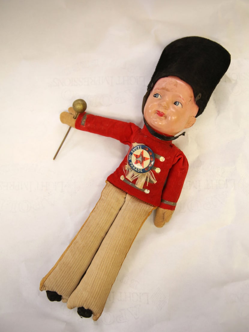 A souvenir drum major doll from the Texas Centennial Exposition in 1936.