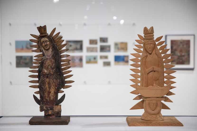 Dos figuras de madera de “Nuestra Señora de Guadalupe” son parte de la exhibición "Devotos:...