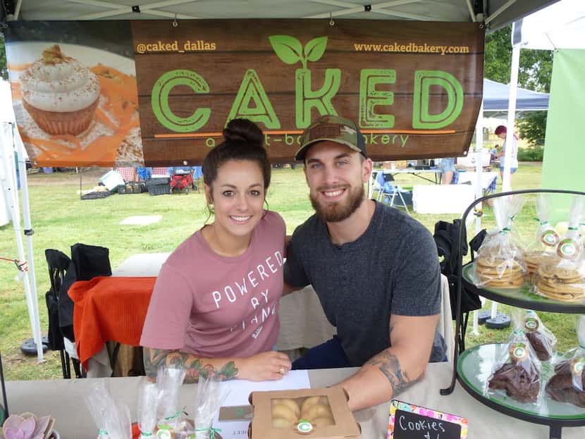 Nicole Esposito brought her Caked Bakery vegan baked goods, including strawberry donuts and...