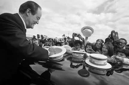 FILE: Vice President Hubert Humphrey Jr in Chicago, Aug. 25, 1968. Humphrey lost to Richard...