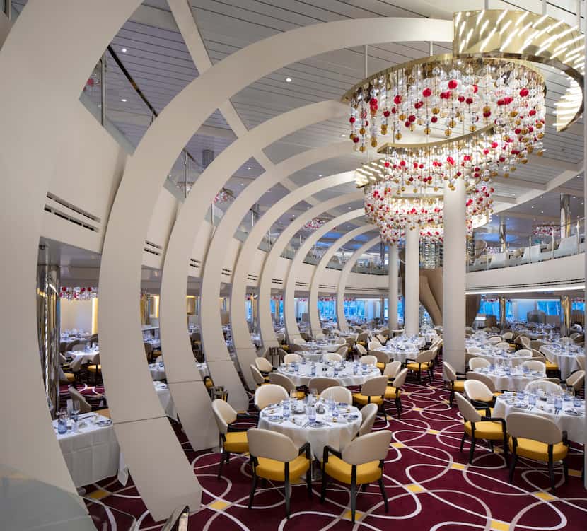 Most workers in the Nieuw Statendam's dining hall trained at one of two Holland America Line...