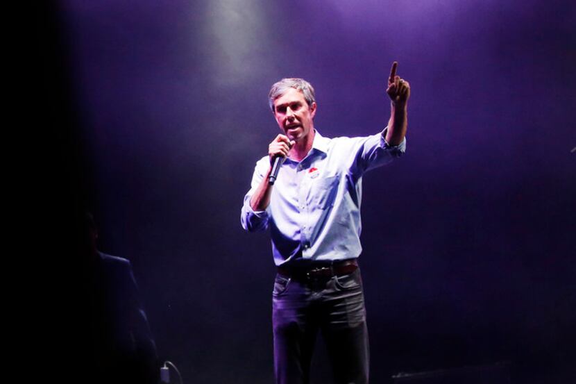 Former Rep. Beto O'Rourke spoke to supporters during an election party at the Southwest...