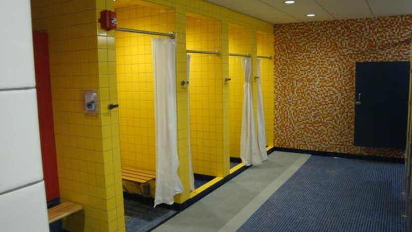 
Locker rooms at the Plano Aquatic Center were remodeled to feature new, colorful tile and...