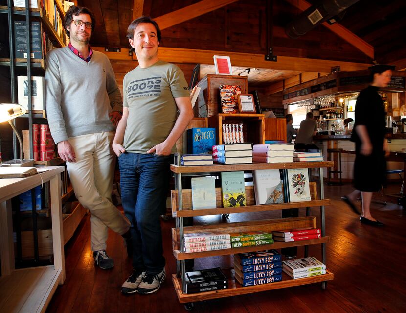The Wild Detectives bookstore owner Javier Garcia del Moral (left) and brand director Andrés...