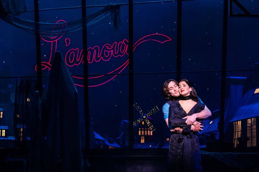 Conor Ryan as Christian and Courtney Reed as Satine in the first North American tour of the...