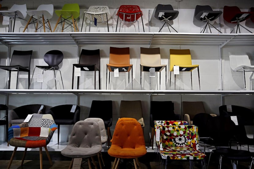 Rows of chairs at Living Modern Furnishings & Design 