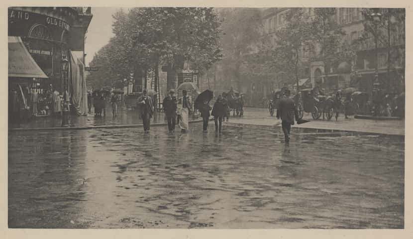 The show opens with renowned American photographer Alfred Stieglitz's 1894 work "A Wet Day...