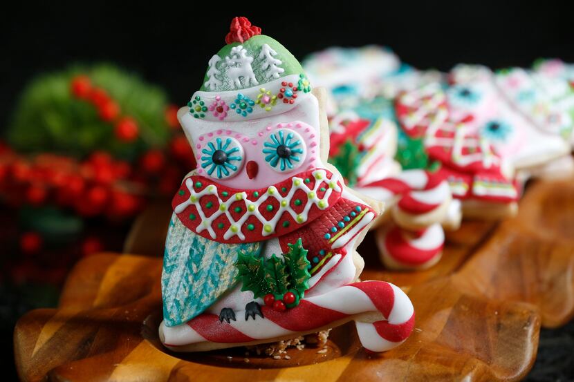 Owl Be Home for Christmas by Suzy Cravens won the cookie man category during The Dallas...