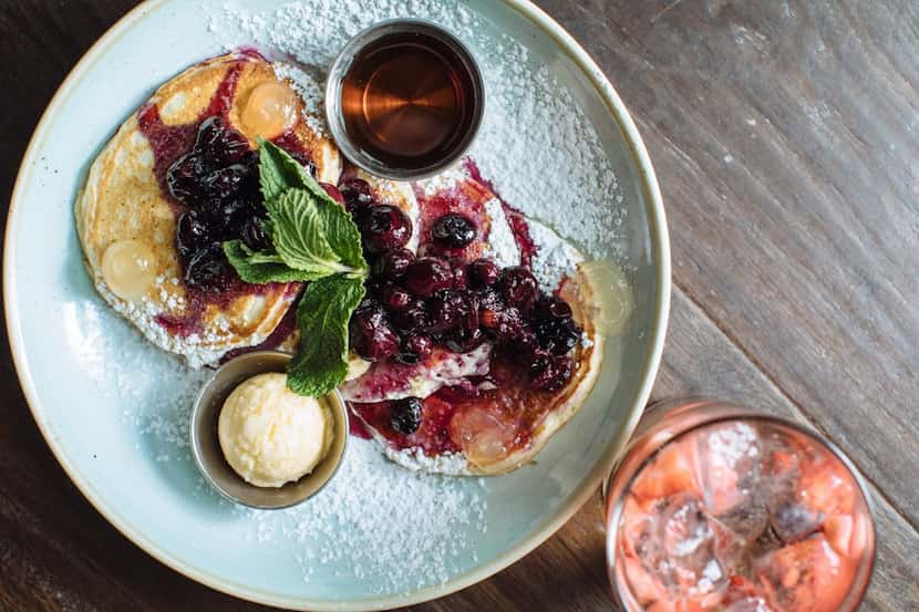 Bulla Gastrobar's Easter brunch menu will include blueberry ricotta pancakes.