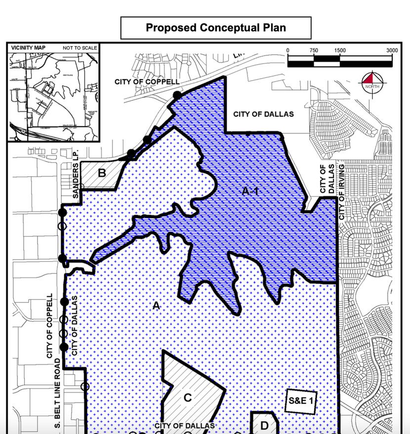 Most of the land included in the zoning request is under North Lake.