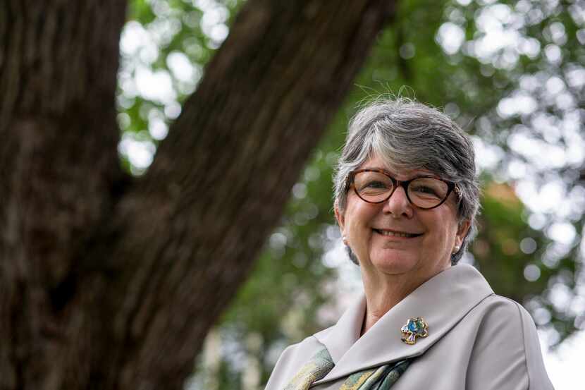 Janette Monear, president and CEO of the Texas Trees Foundation, poses for a portrait at the...