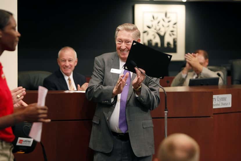 Outgoing Farmers Branch Mayor Bob Phelps at Farmers Branch City Hall