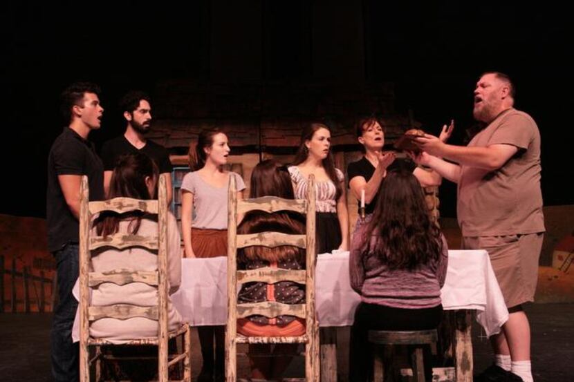 
The cast rehearses Lyric Stage’s production of Fiddler on the Roof, which runs Sept. 5-14...