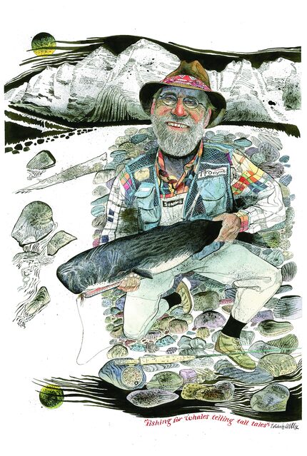 "Fishing for Whales and Telling Big Tales" was a Jack Unruh self-portrait that appeared in...