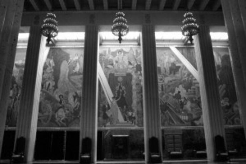  Not so long ago, the giant murals in the Great Hall of the Hall of State at Fair Park...