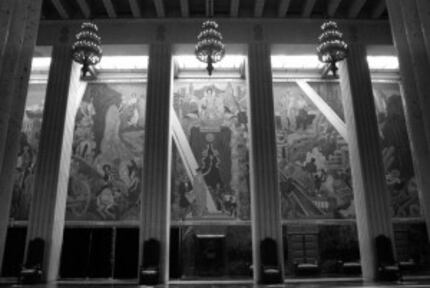  Not so long ago, the giant murals in the Great Hall of the Hall of State at Fair Park...