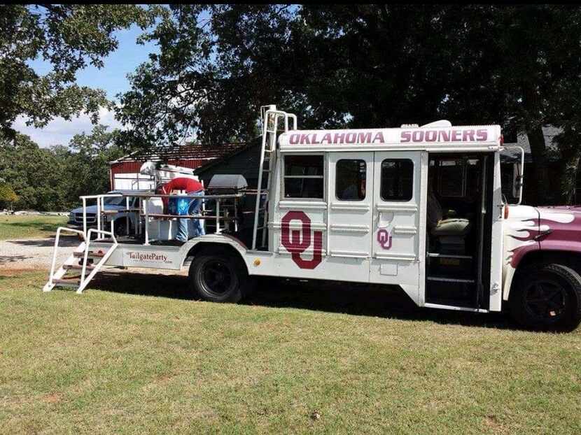 Marc Brockhaus of Oklahoma City normally drives down this bus with friends to compete...