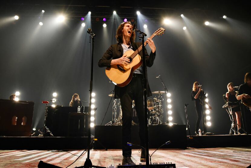 Singer-song writer Hozier performs at the Southside Ballroom in Dallas, Friday, March 29,...