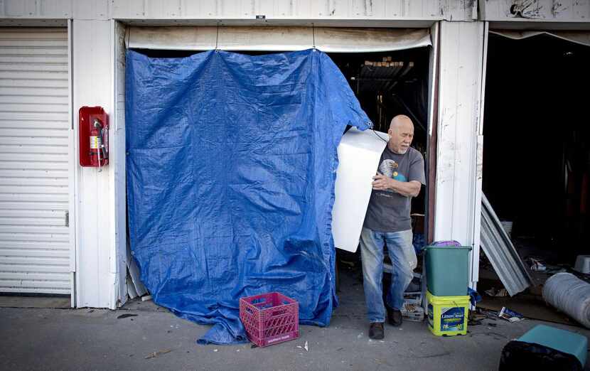 Ken Deakins, who used  his storage unit as a workshop, removed items this week but hadn’t...
