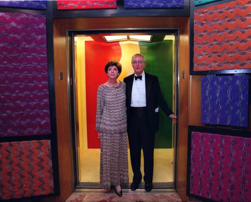 Carolyn and Roger Horchow at the Festa D'Italia opening gala at Neiman Marcus in 1999.