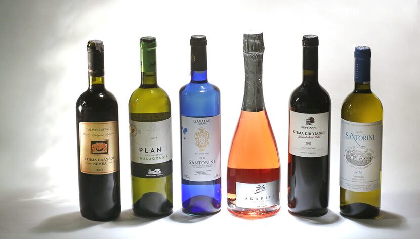 From left:
Palivou Estate NEMEA Red Dry Wine
Wine Art Estate 2016,  'PLANO' MALAGOUSIA ...