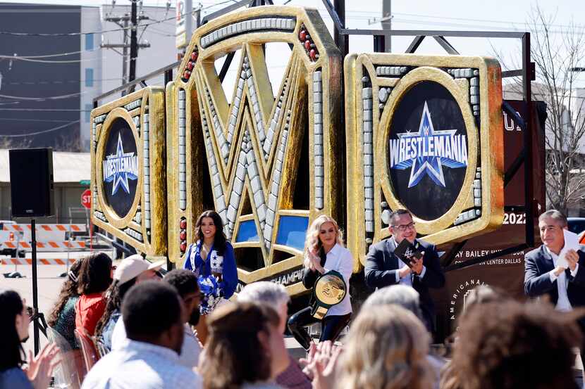 Wrestling superstars, local officials and Dallas Cowboys players were on hand for the...